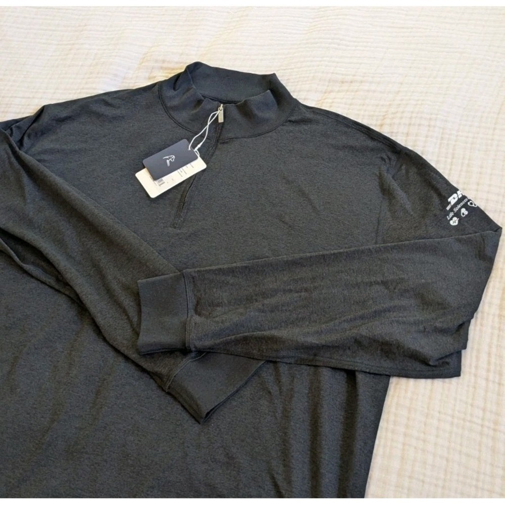 NWT Rhoback Mens 3XL Charcoal Gray Pace Q 1/4 Zip Pullover Performance DHL Golf